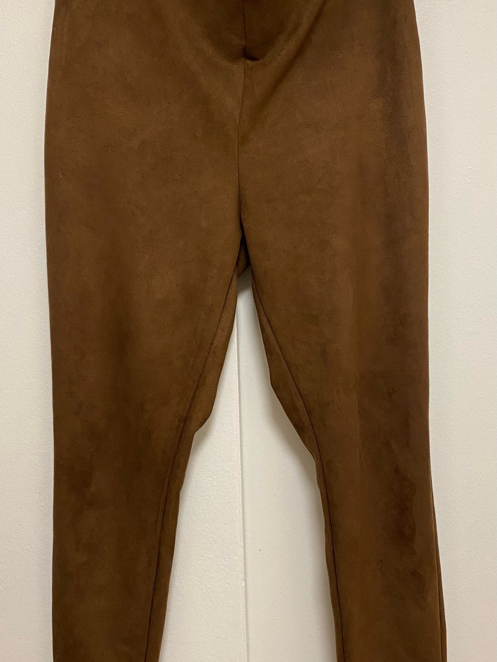 Women's Straight-Leg Faux Suede Pants - Brown